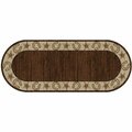 Mayberry Rug 2 ft. 2 in. x 5 ft. 3 in. Midland Oval Area Rug, Brown AD6418 2X5OV